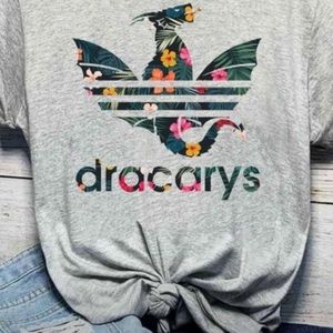 Adidas Style Graphic Tee Floral GoT Theme Logo
